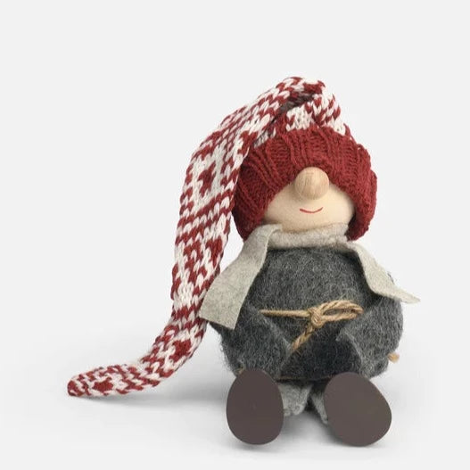 Tomte Gnome - Cousin Gustav (Red Knitted Cap)