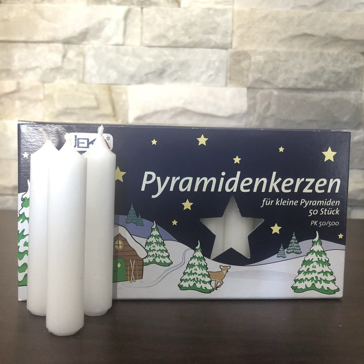 Pyramid Candle (14mm) - White Box of 50