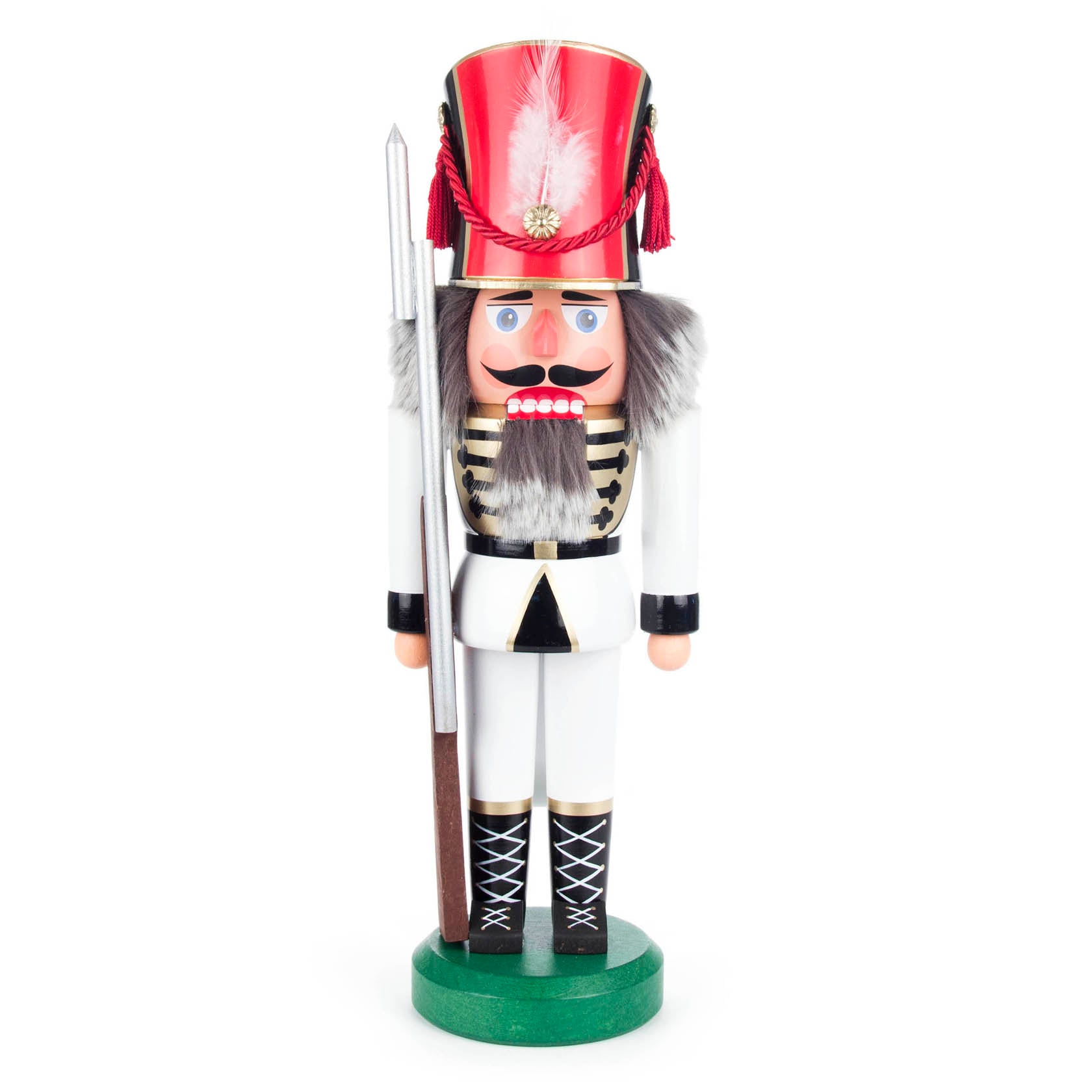Nutcracker - Grand Soldier in White with Red Hat