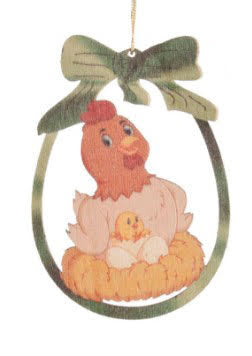 Easter Cut-Outs - Hen with Eggs in Nest