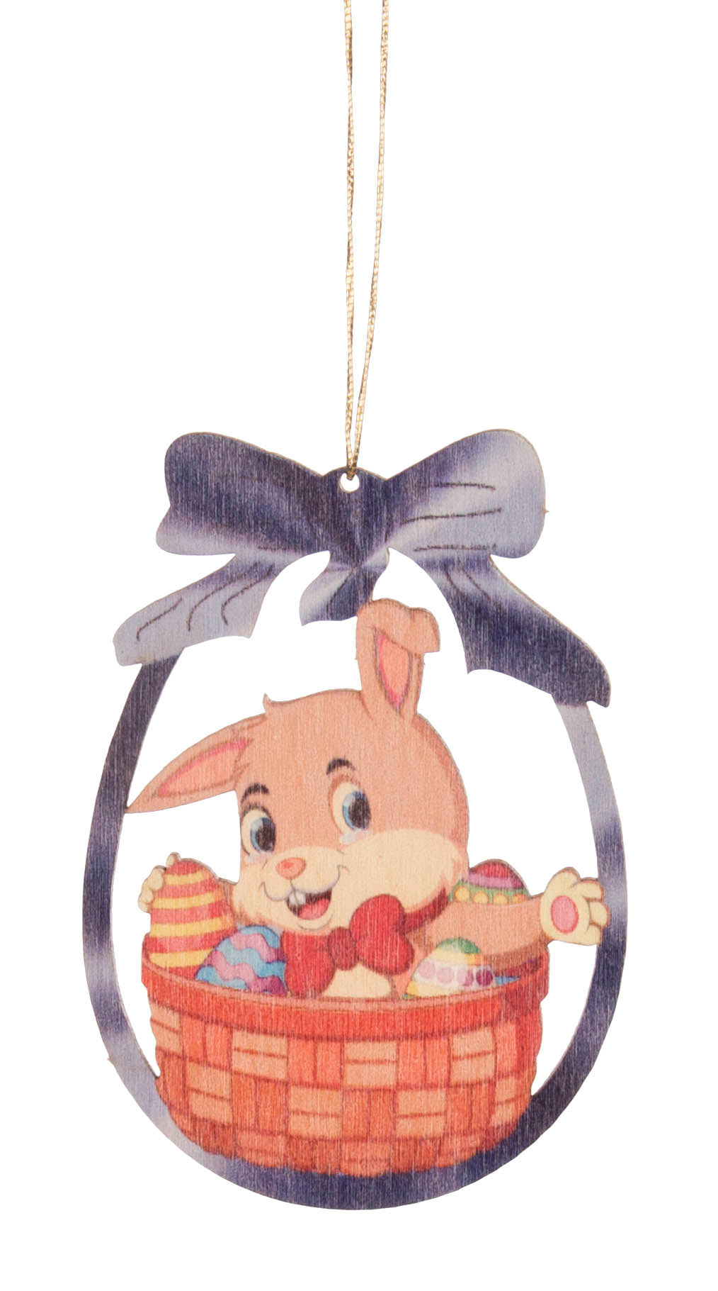Easter Cut-Outs - Bunny in Basket of Eggs