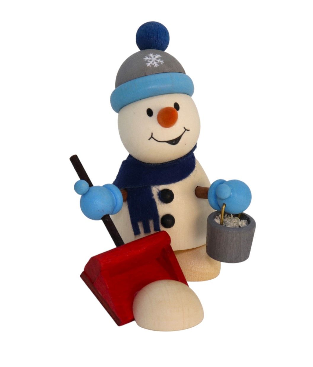 Weihnachtsmann Collectibles - Large Snowman with Snow Shovel