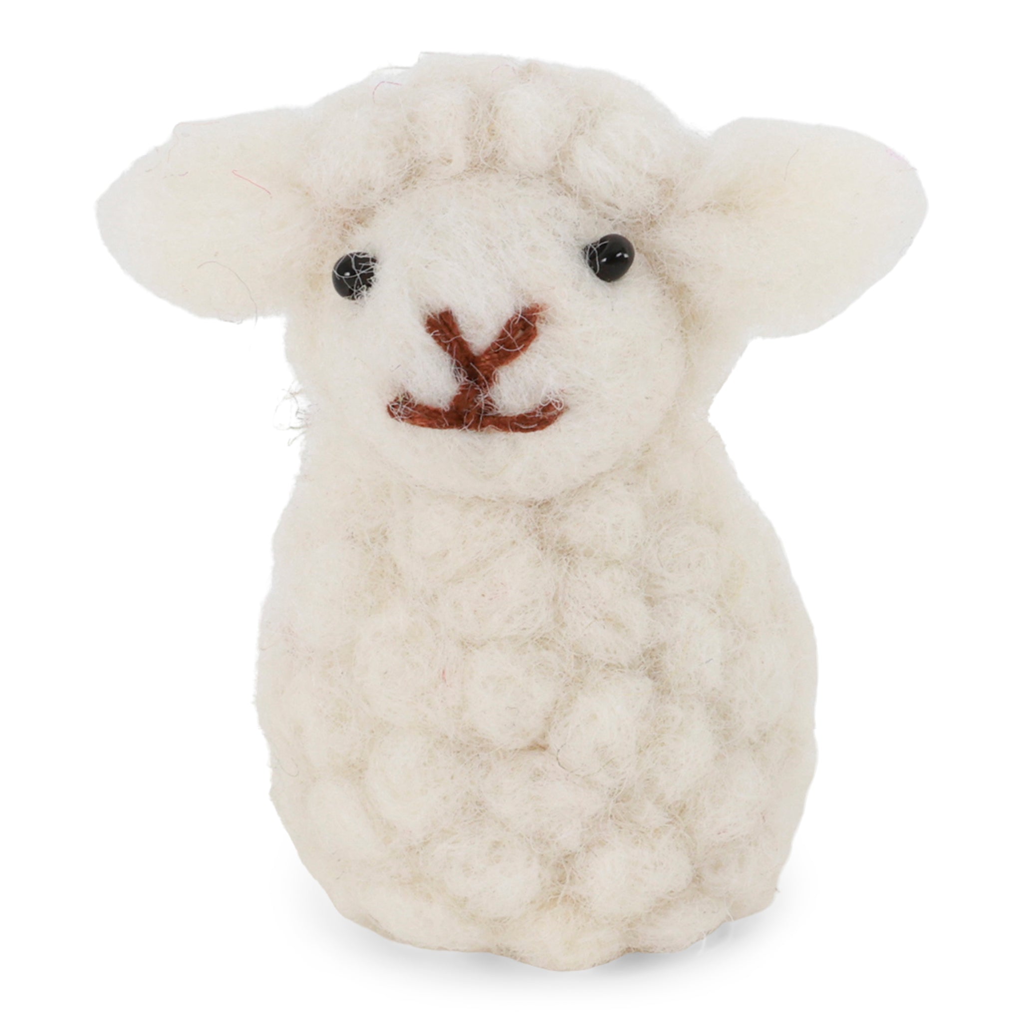 Felt Decoration - Sitting Sheep - White
