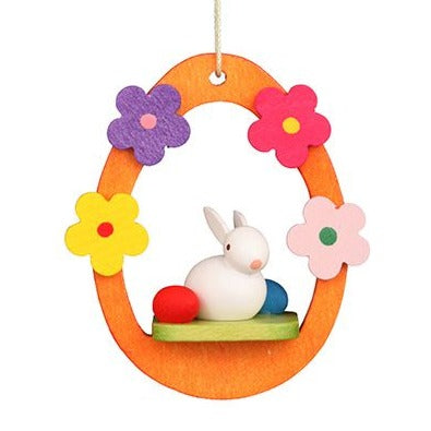 Springtime Bunny (White) in Egg - Easter Tree Decoration