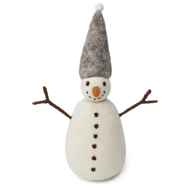 Christmas Figurine - Snowman (Grey) - Large