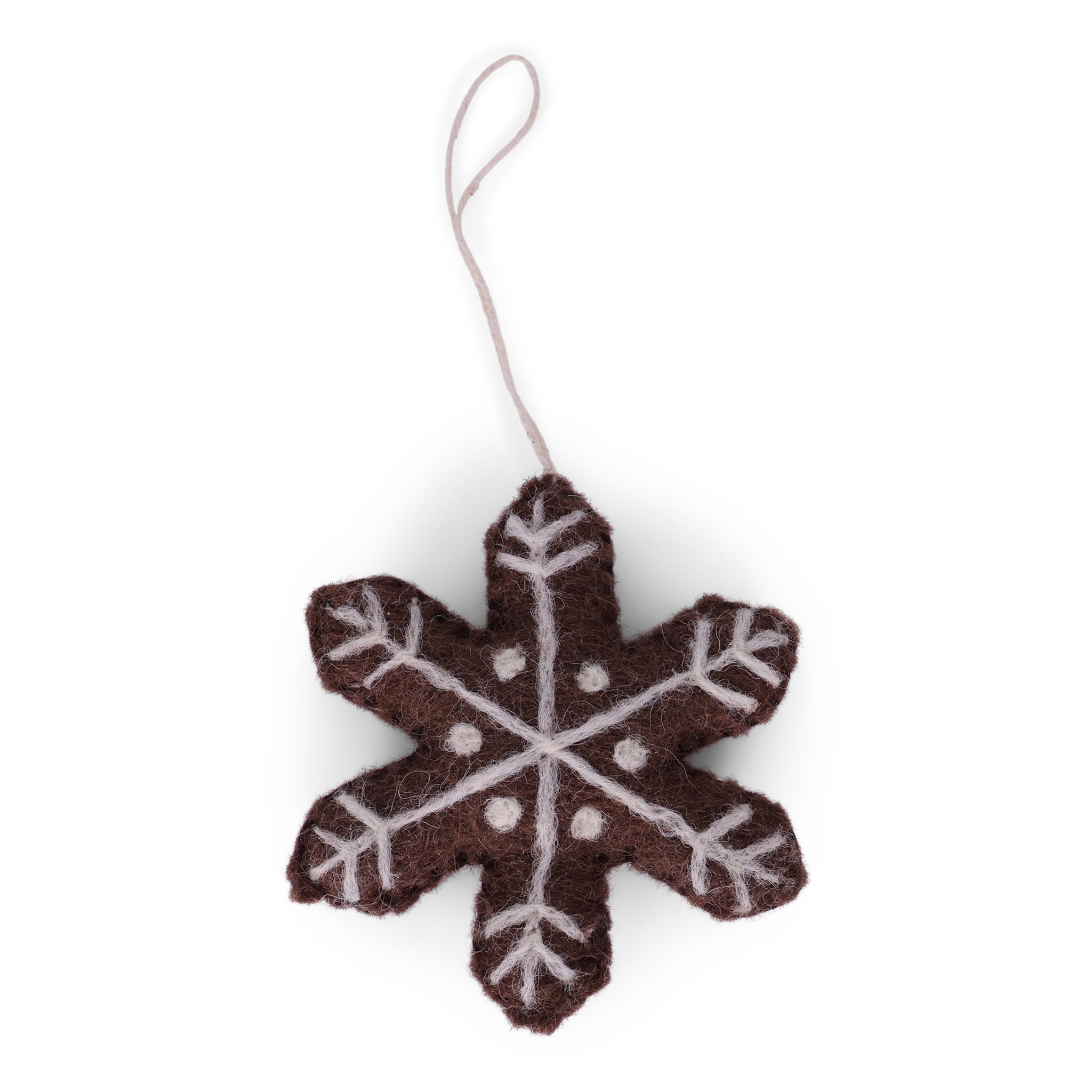 Felt Christmas Tree Decoration - Gingerbread Star