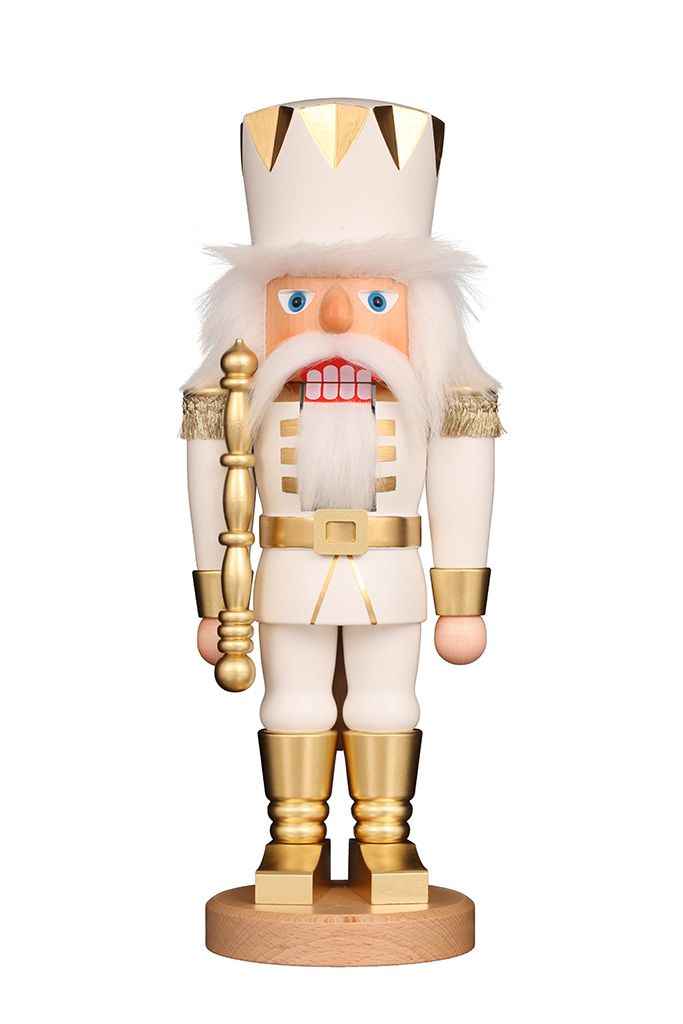 Nutcracker (Classic) - King in White with Golden Crown