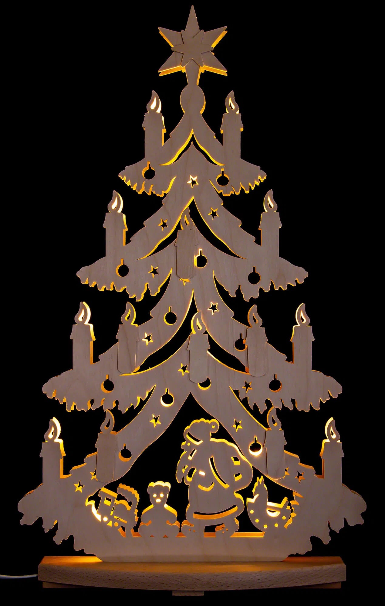 Lighted Arch (Schwibbogen) - Tree - Santa under the Tree