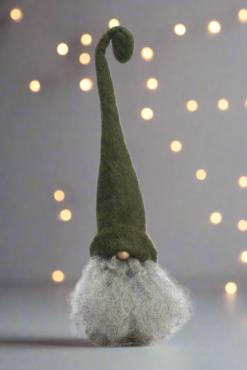 Tomte Gnome - Alfred with Green Cap