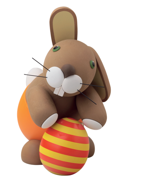 Heiner The Hare - Chubby Longear Bunny with Colorful Egg