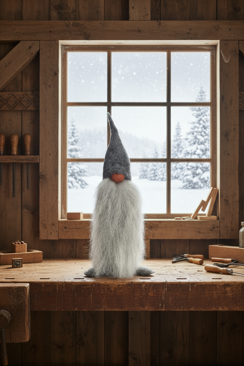 Tomte Gnome - Jakob (Grey Cap)