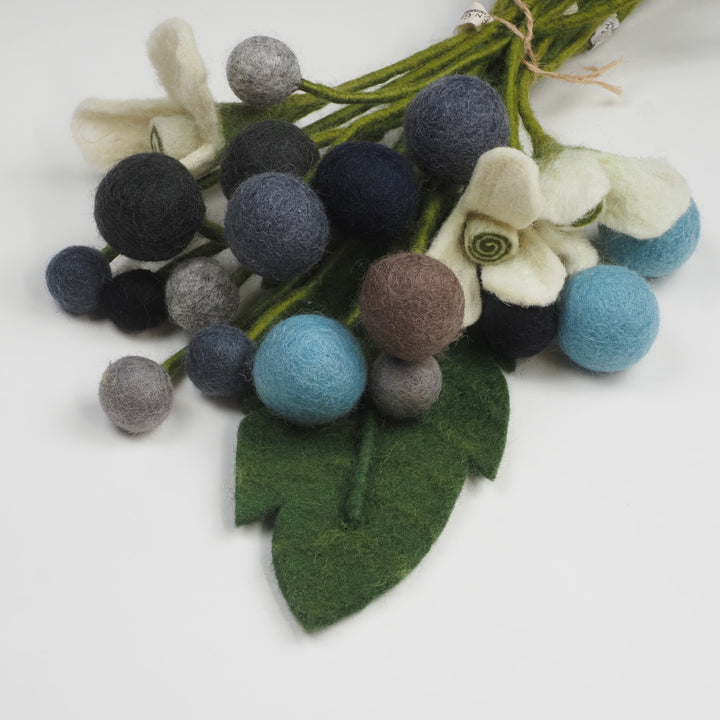 Felt Flowers - Winter Frost Bouquet