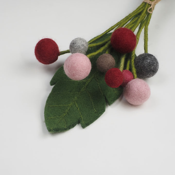 Felt Flowers - Winter Wine Bouquet