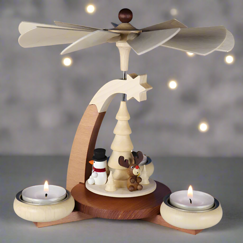 Christmas Pyramid (Medium)- Rudolph, Frosty and Frankie the Penguin