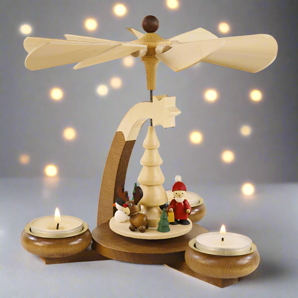 Christmas Pyramid (Medium)- Santa, Snowman and Reindeer
