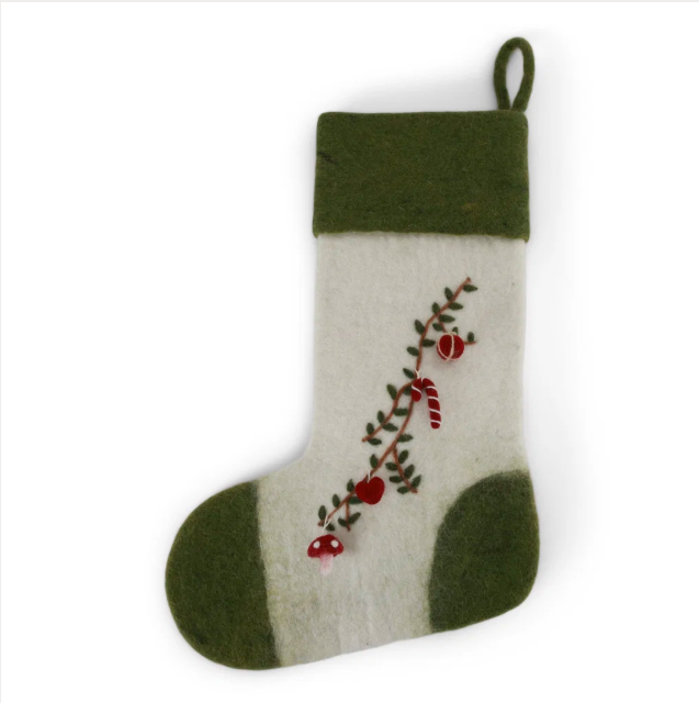 Felt Christmas Stocking - Christmas Garland