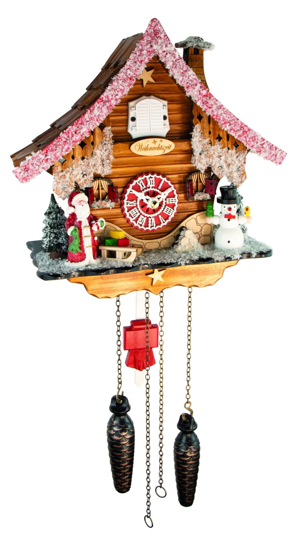 Enchanted Black Forest Cuckoo Clock - Snowy Mountain Christmas