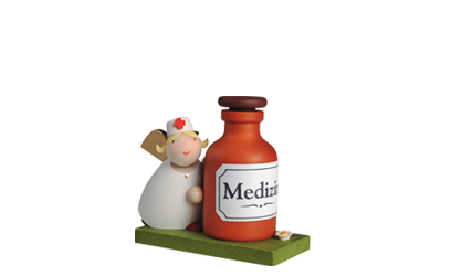 Little Angel Figurine - Guardian Angel With Medicine