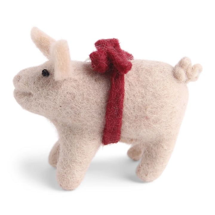 Lucky Pig with Bow - Hanging Decoration