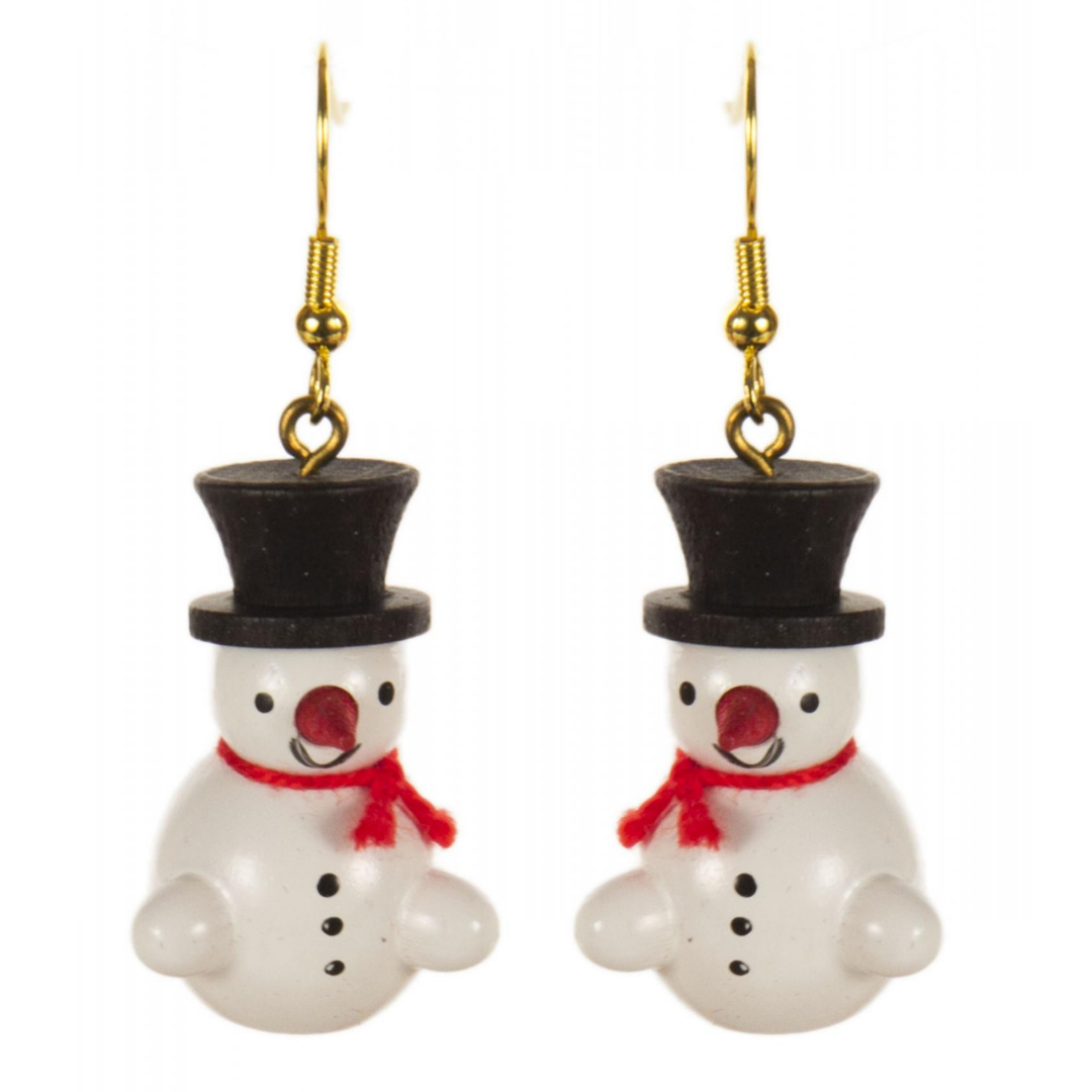 Earrings - Snowman