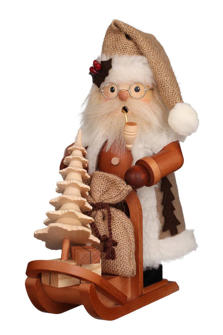 Incense Burner - Collector's Edition - Sledding Santa in Natural Tones  (Pre-Order Item)