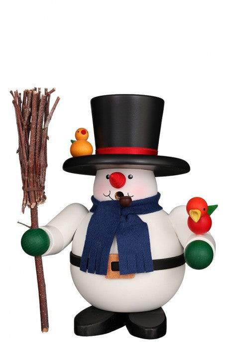 Incense Burner - Premium - Friendly Snowman with Broom
