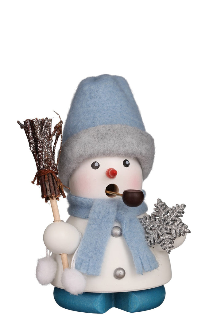 Incense Burner - Mini - Snowman in Baby Blue