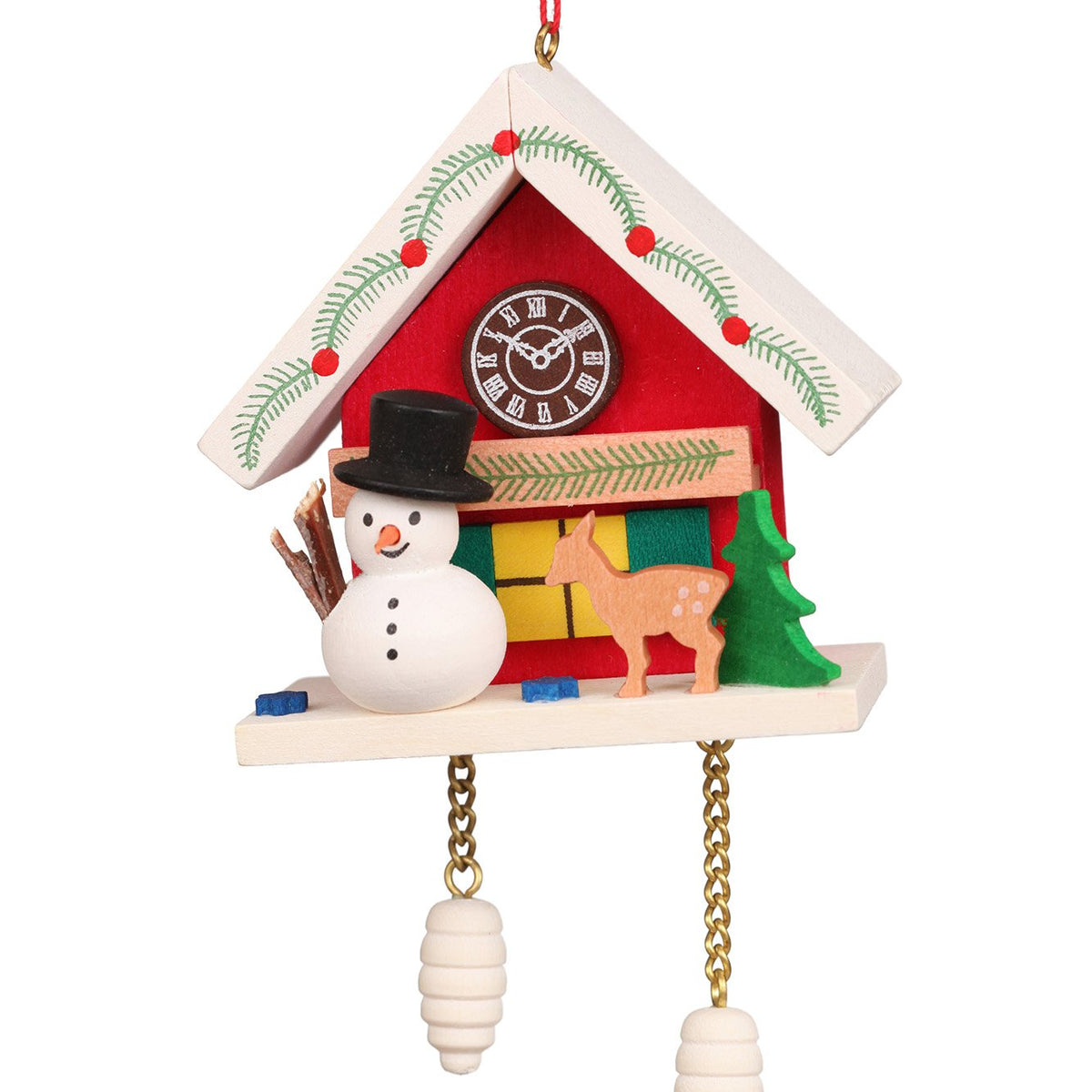 Cuckoo Clock Snowman Christmas tree decoration The German