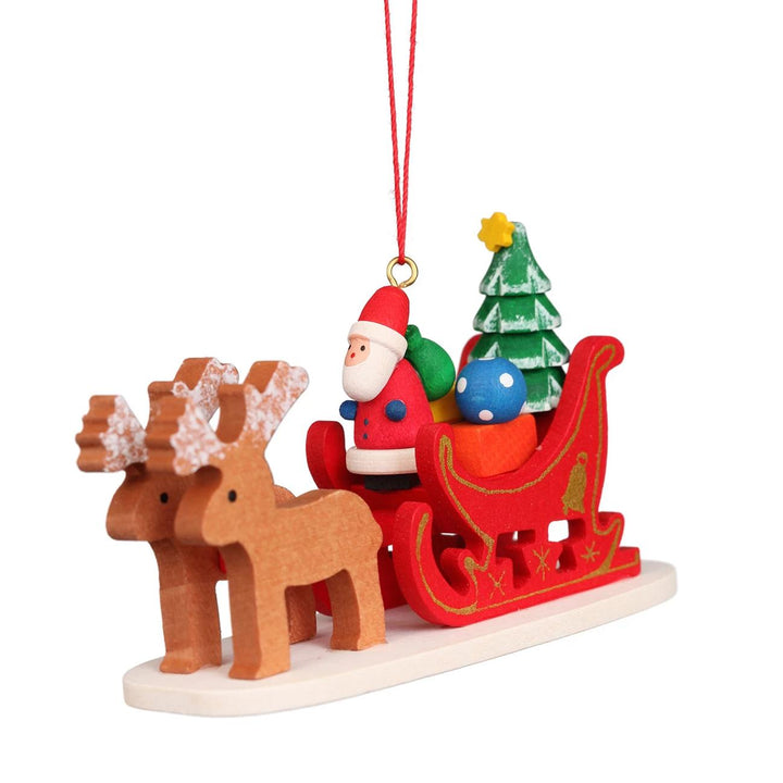 Reindeer Sleigh with Santa - Christmas Tree Decoration