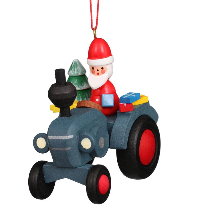 Farmer Santa on tractor - Christmas tree decoration