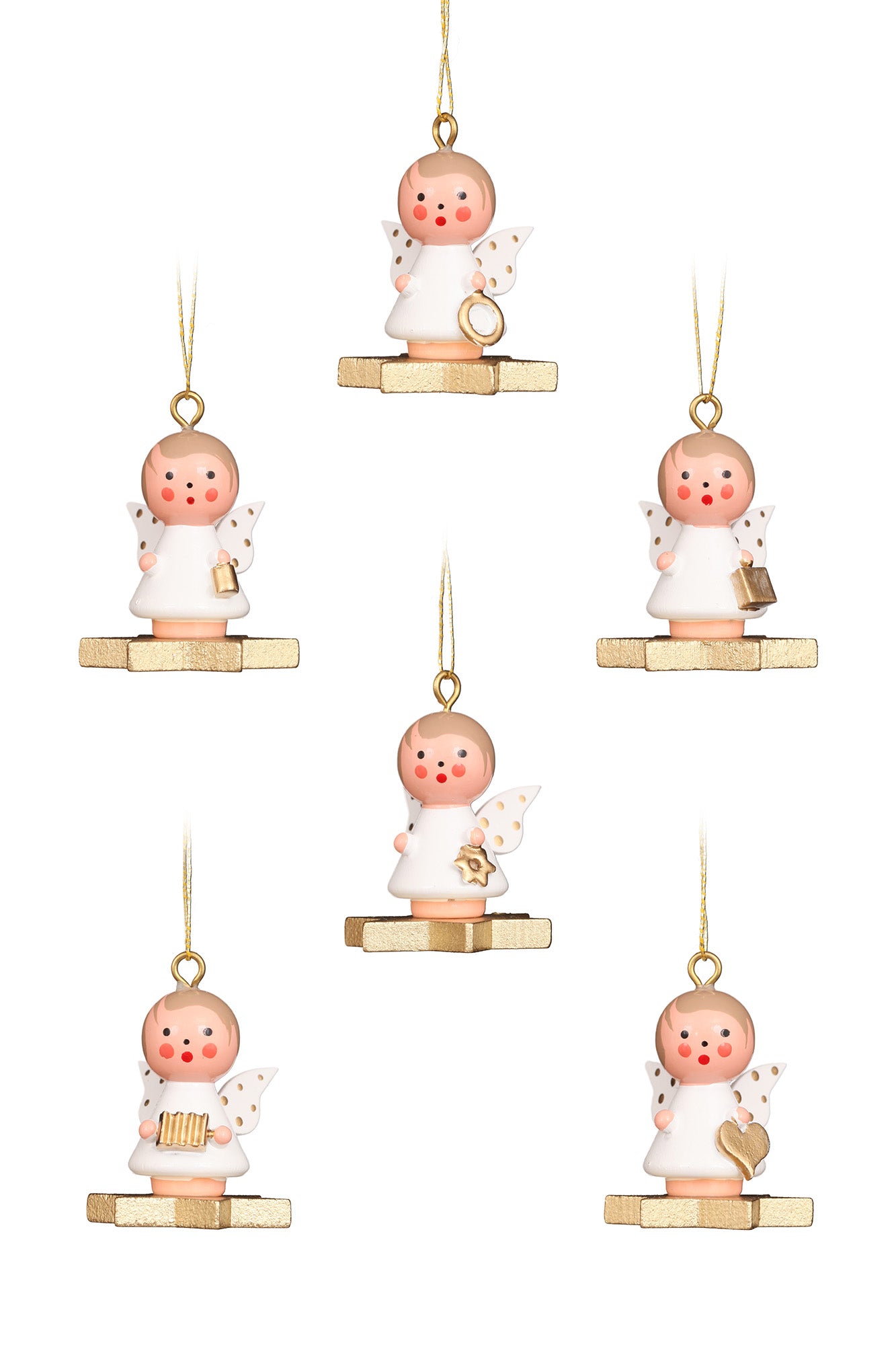 Mini angel - Floating on a star - Christmas tree decoration