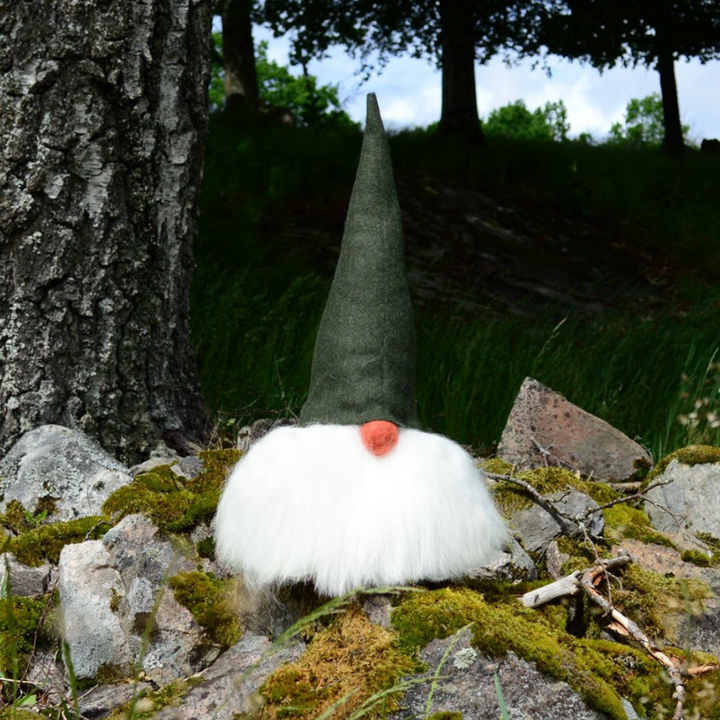 Tomte Gnome - Walter with Felt Cap (Green)