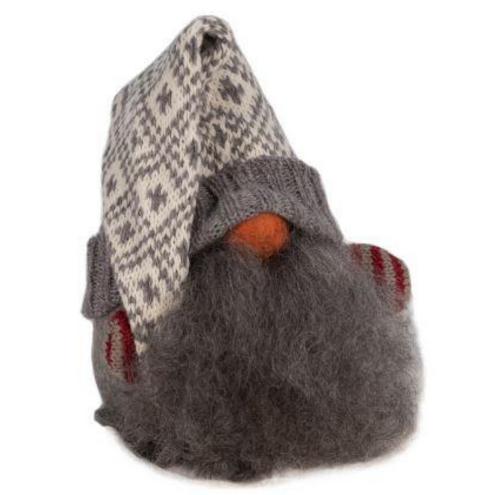 Tomte Gnome - Little Claus (Grey knitted Cap)