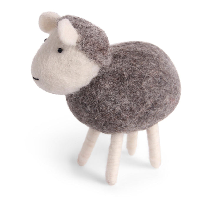 Lamb Figurine (Grey) - Large Sheep