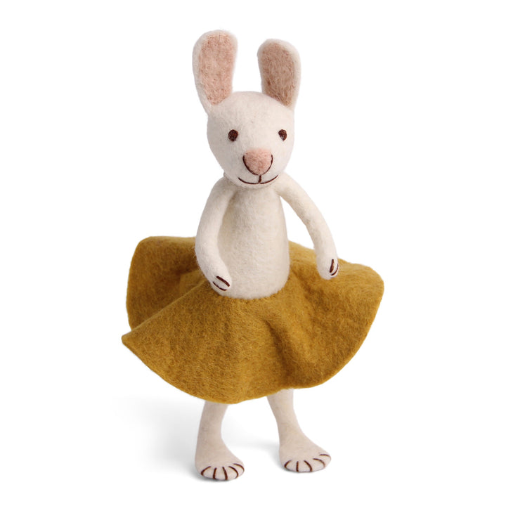 Easter Bunny Figurine - Bunny with Ochre Skirt