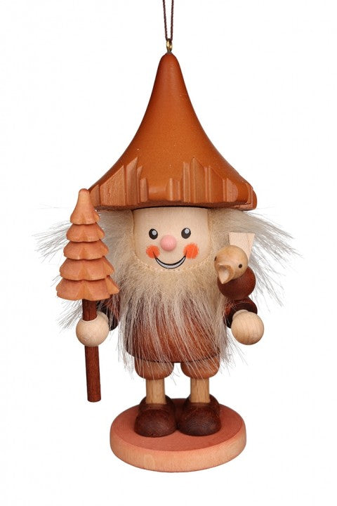 Large gnome Christmas tree decoration -  Woodsman with Bird