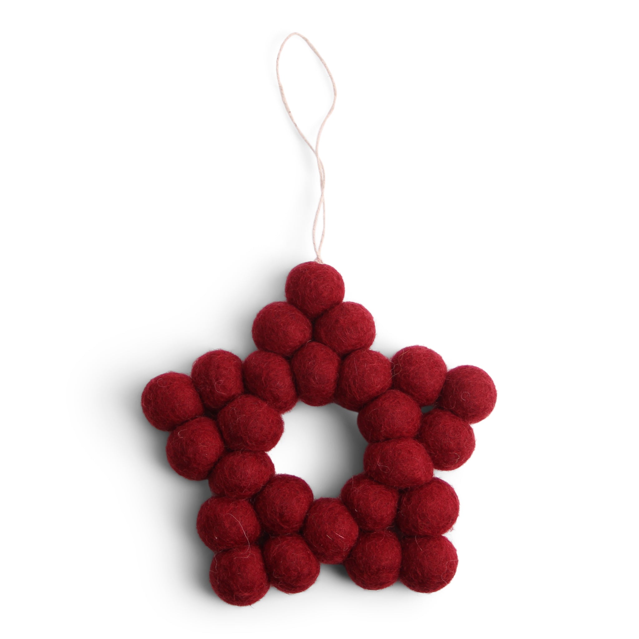 Felt Christmas Tree Decoration - Bauble Star