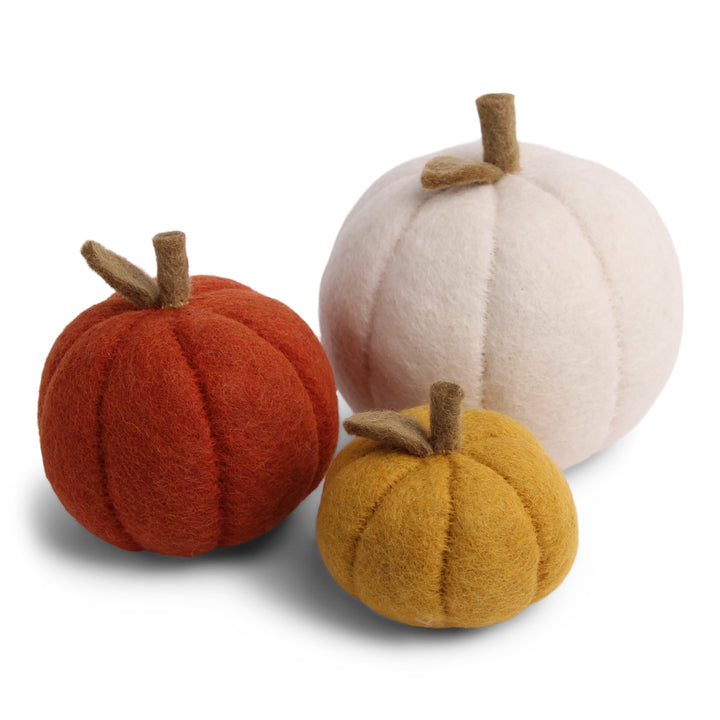 Fall Decoration - Felt Pumpkins - Large (Set of 3)