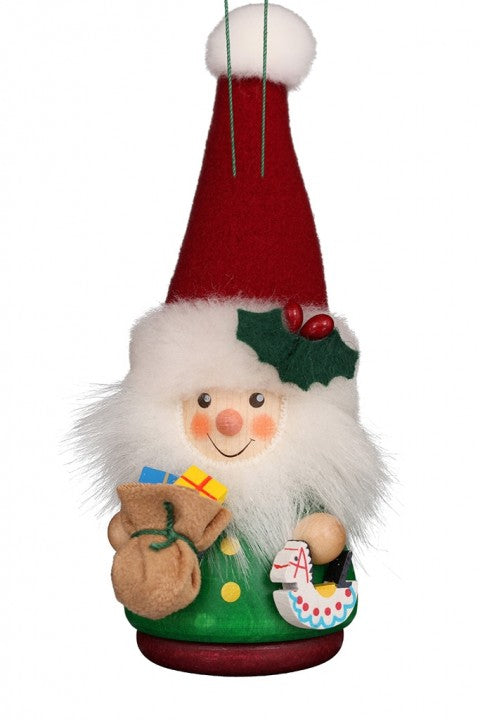 Little gnome Christmas tree decoration - Santa in Red and Green