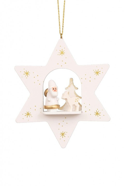 Gilt Star - Santa - Christmas Tree Decoration