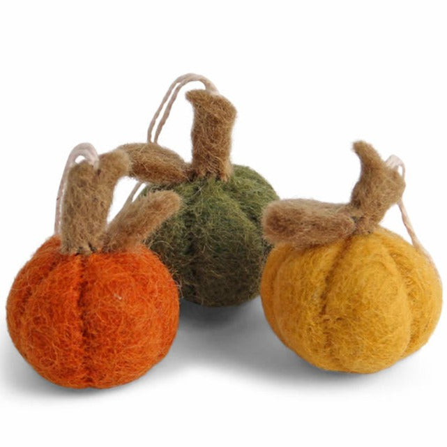 Fall Hanging Decoration - Pumpkins (Colourful set of 3)