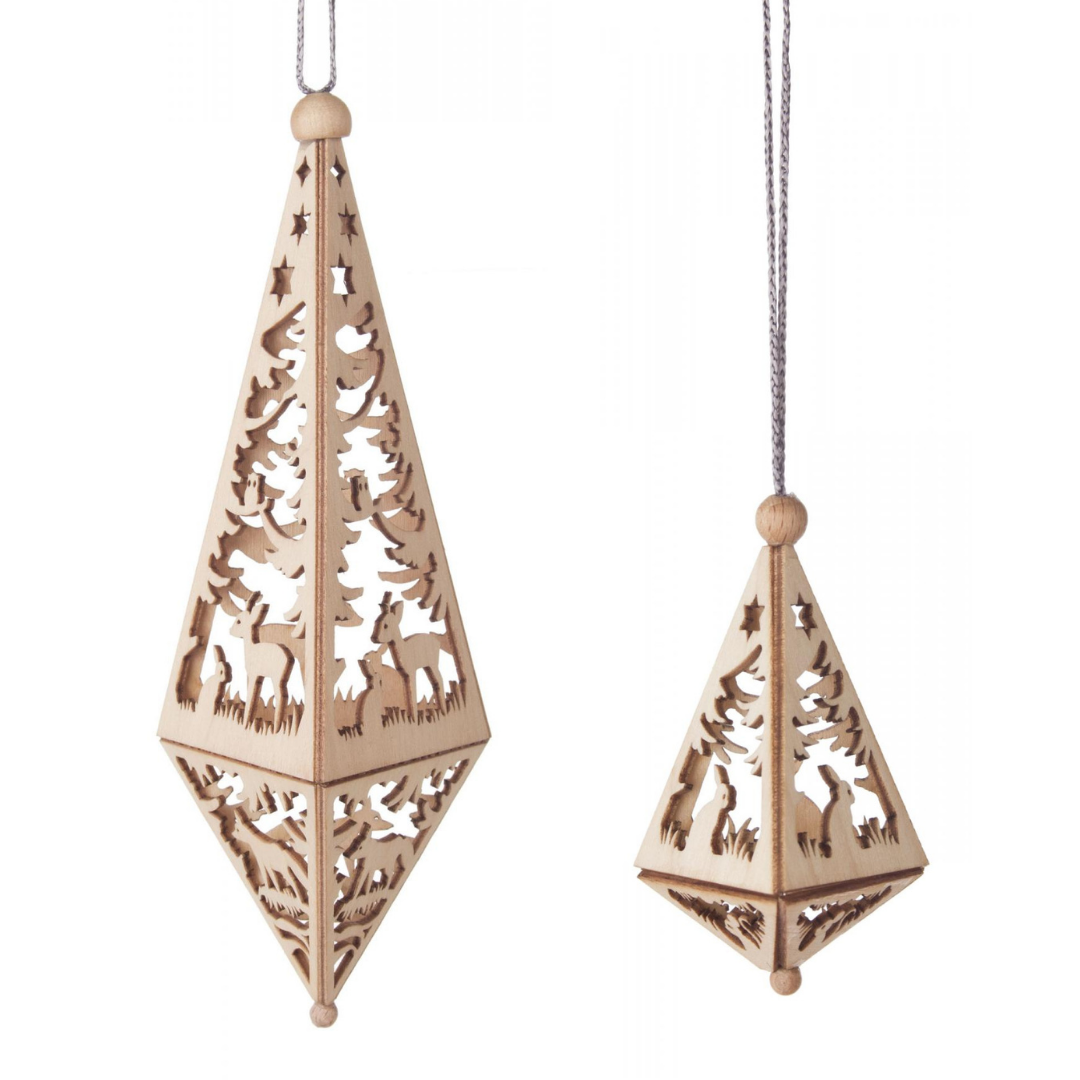 Alpine diamond pair - Christmas tree decoration