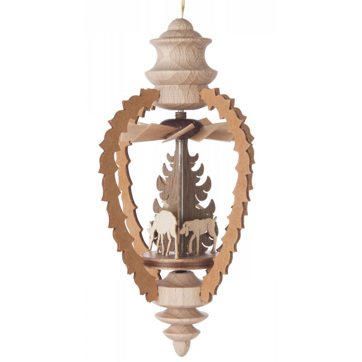 Spinning Pyramid Tree Decoration - Forest Pine Cone