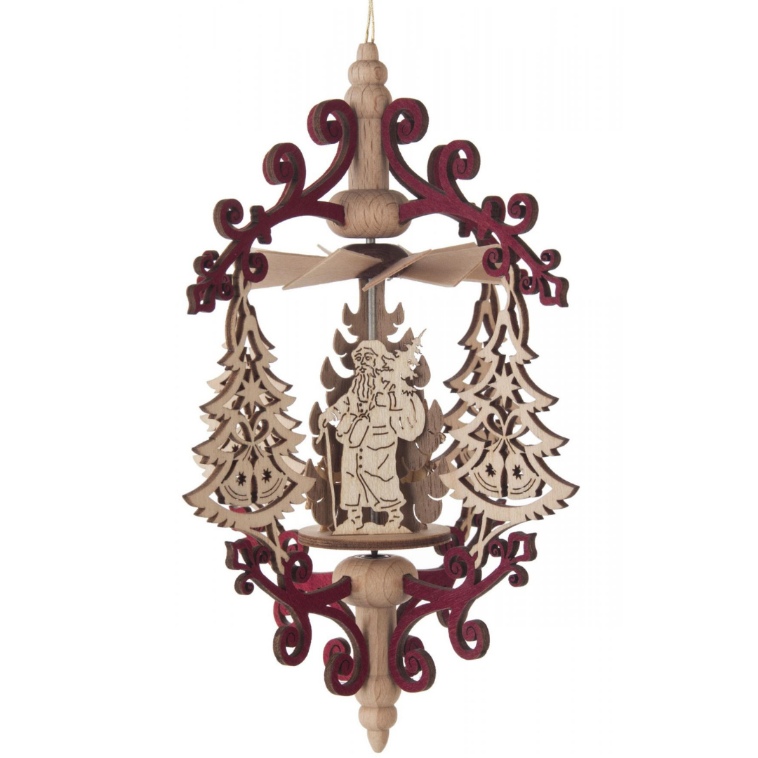 Spinning Pyramid Tree Decoration - Santa