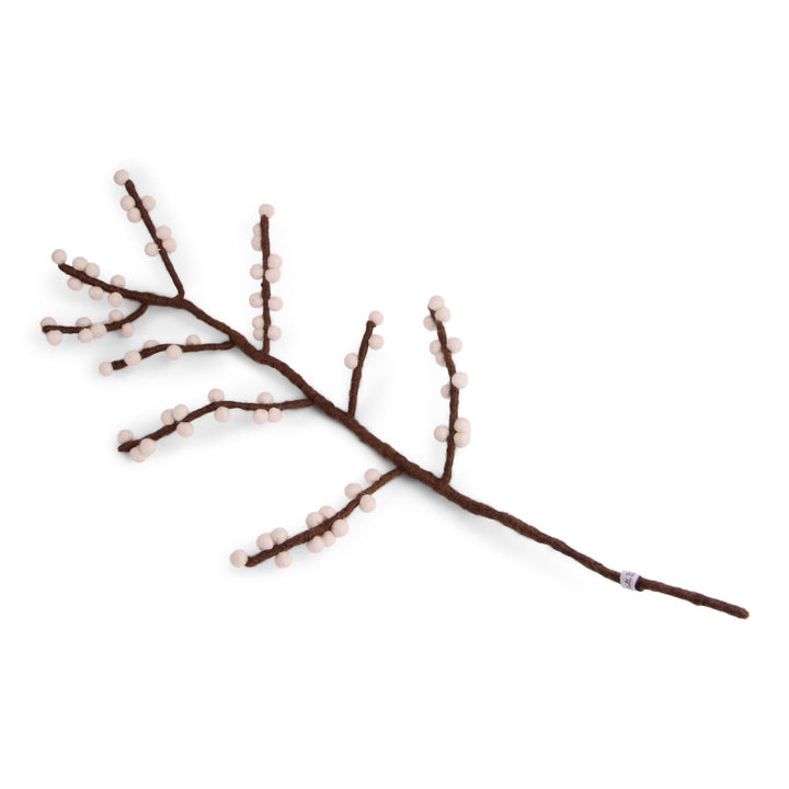 Felt Foliage - Branch with White Berries (Large)