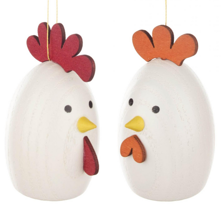Chicken and Rooster Pair - Hanging Easter decorations