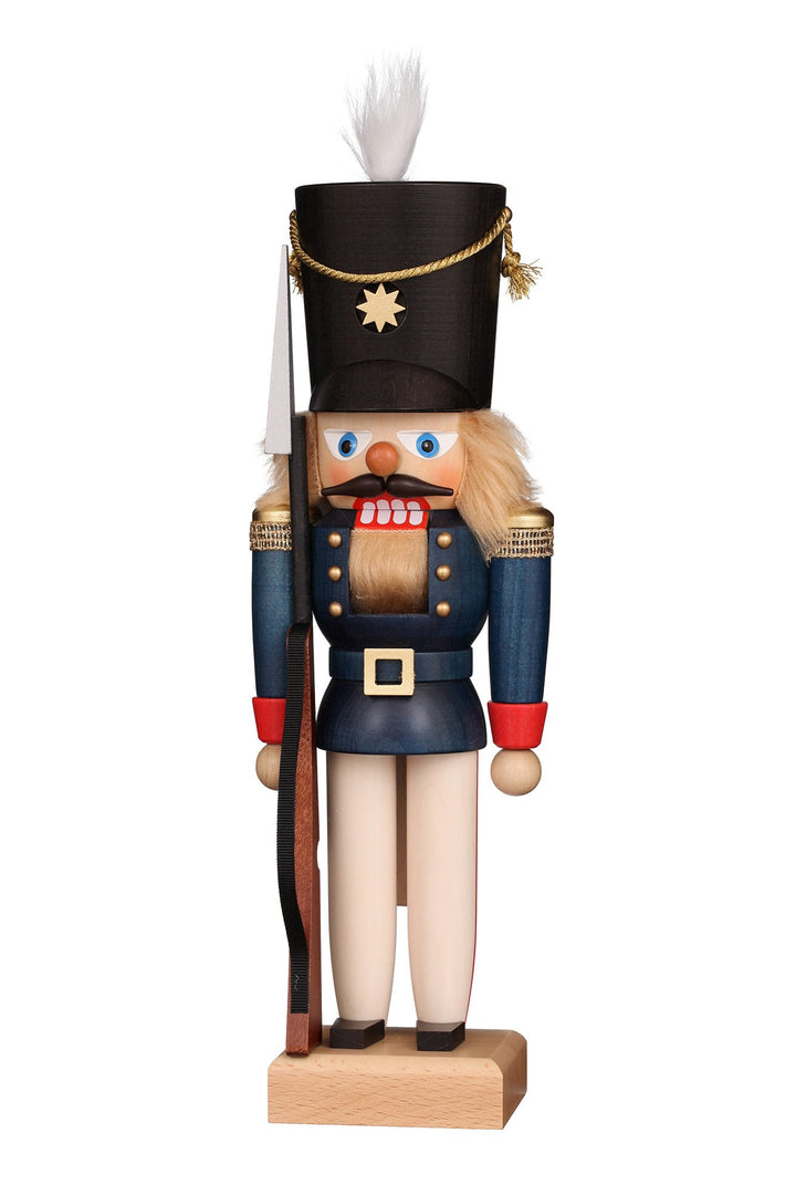 Nutcracker (Small) - Soldier with Blonde Hair and Blue Coat