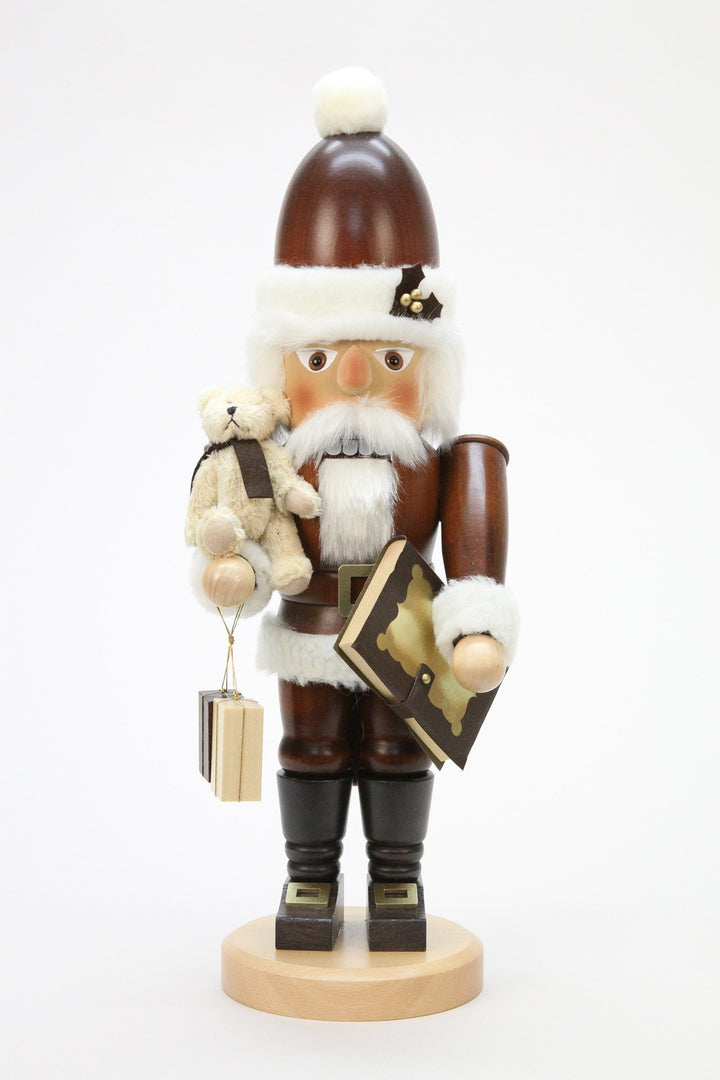 Nutcracker (Classic) - Santa with Teddy and Storybook (Natural)