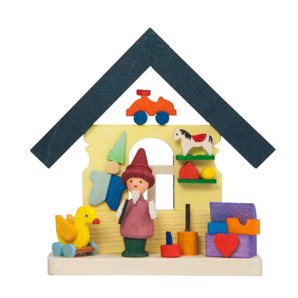Christmas Village with Elf in Santa's Workshop - Christmas tree decoration