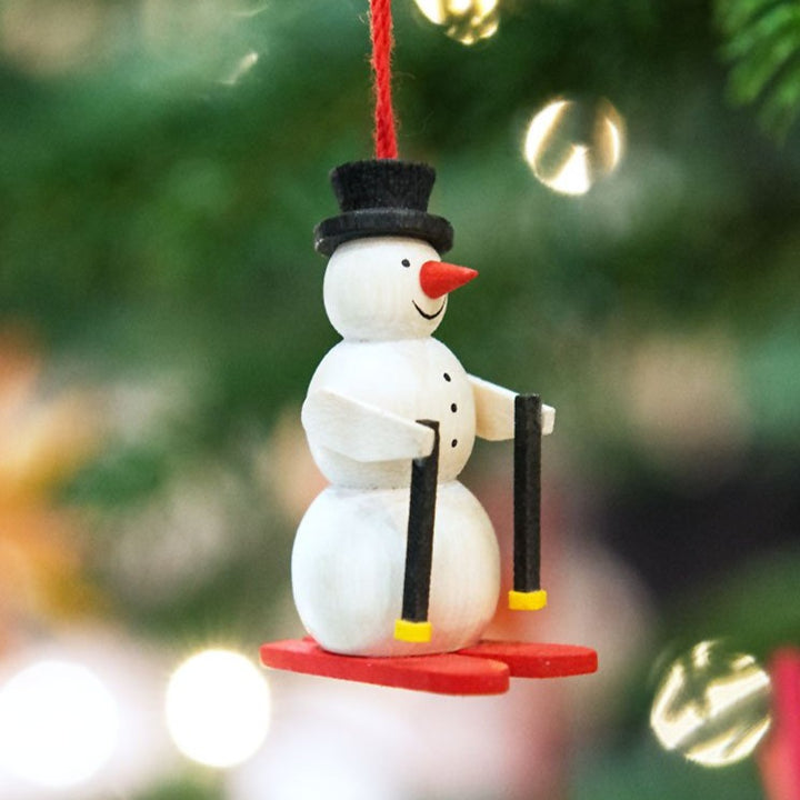 Mini skiing snowman - Christmas tree decoration